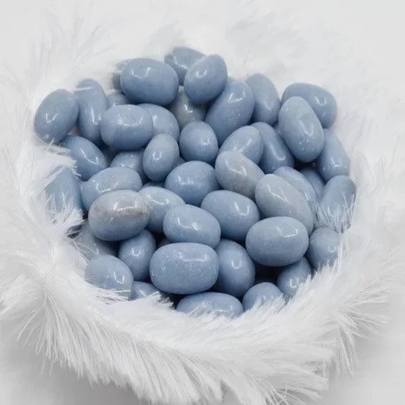 Blue Angelite Crystal Tumble Stone - Picture 1 of 4